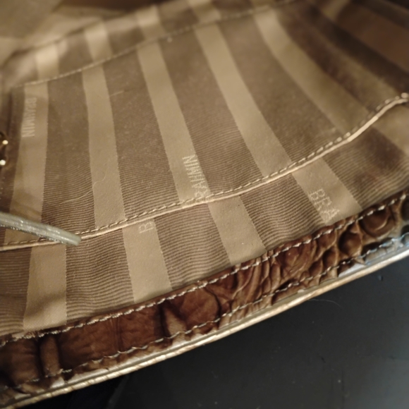 Brahmin Leather Croc Patchwork Shoulder Purse - Picture 6 of 16